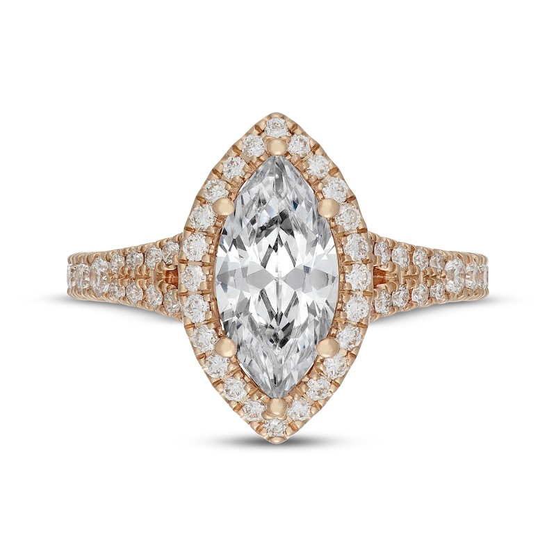 Main Image 3 of Neil Lane Artistry Marquise-Cut Lab-Grown Diamond Engagement Ring 2-3/4 ct tw 14K Yellow Gold