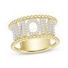 Thumbnail Image 1 of Diamond "Mom" Beaded Edge Ring 1/4 ct tw 10K Yellow Gold