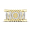 Thumbnail Image 3 of Diamond "Mom" Beaded Edge Ring 1/4 ct tw 10K Yellow Gold