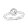 Thumbnail Image 1 of Diamond Halo Promise Ring 1/6 ct tw Sterling Silver