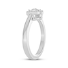 Thumbnail Image 2 of Diamond Halo Promise Ring 1/6 ct tw Sterling Silver