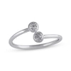 Thumbnail Image 1 of Diamond Accent Bypass Circles Ring 10K White Gold