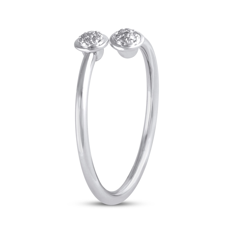 Main Image 2 of Diamond Accent Bypass Circles Ring 10K White Gold