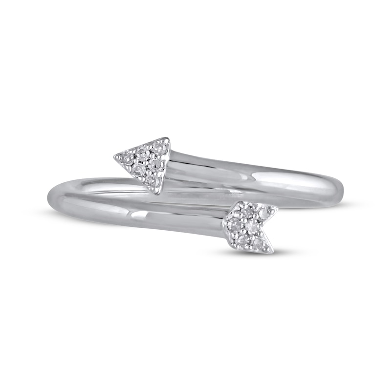 Main Image 3 of Multi-Diamond Arrow Ring 1/20 ct tw 10K White Gold
