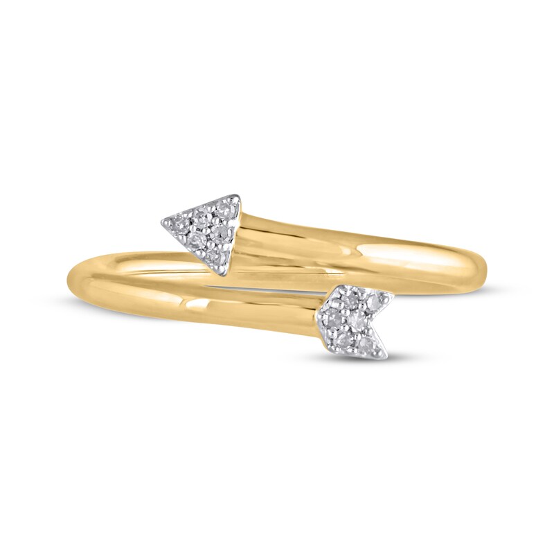 Main Image 3 of Multi-Diamond Arrow Ring 1/20 ct tw 10K Yellow Gold