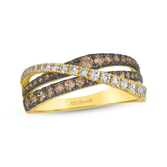 Le Vian Diamond Crossover Ring 1 ct tw 14K Honey Gold