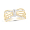Thumbnail Image 1 of Diamond Rope Bow Ring 1/5 ct tw 10K Yellow Gold