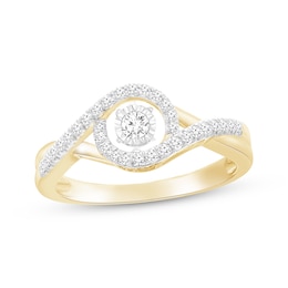 Unstoppable Love Diamond Bypass Ring 1/4 ct tw 10K Yellow Gold