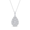 Thumbnail Image 1 of KAY Lab-Grown Diamonds Multi-Stone Teardrop Necklace 2 ct tw 10K White Gold 18&quot;