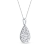 Thumbnail Image 2 of KAY Lab-Grown Diamonds Multi-Stone Teardrop Necklace 2 ct tw 10K White Gold 18&quot;