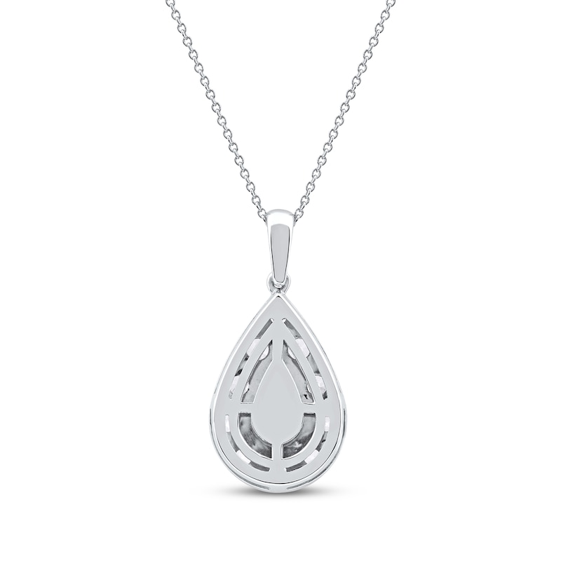 Main Image 3 of KAY Lab-Grown Diamonds Multi-Stone Teardrop Necklace 2 ct tw 10K White Gold 18&quot;