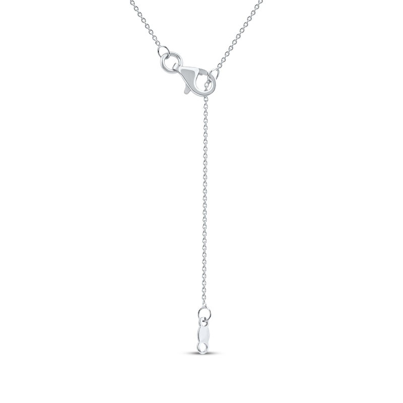 Main Image 4 of KAY Lab-Grown Diamonds Multi-Stone Teardrop Necklace 2 ct tw 10K White Gold 18&quot;