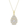 Thumbnail Image 1 of KAY Lab-Grown Diamonds Multi-Stone Teardrop Necklace 2 ct tw 10K Yellow Gold 18&quot;