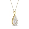 Thumbnail Image 2 of KAY Lab-Grown Diamonds Multi-Stone Teardrop Necklace 2 ct tw 10K Yellow Gold 18&quot;
