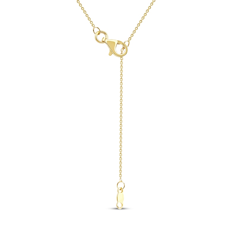 Main Image 4 of KAY Lab-Grown Diamonds Multi-Stone Teardrop Necklace 2 ct tw 10K Yellow Gold 18&quot;
