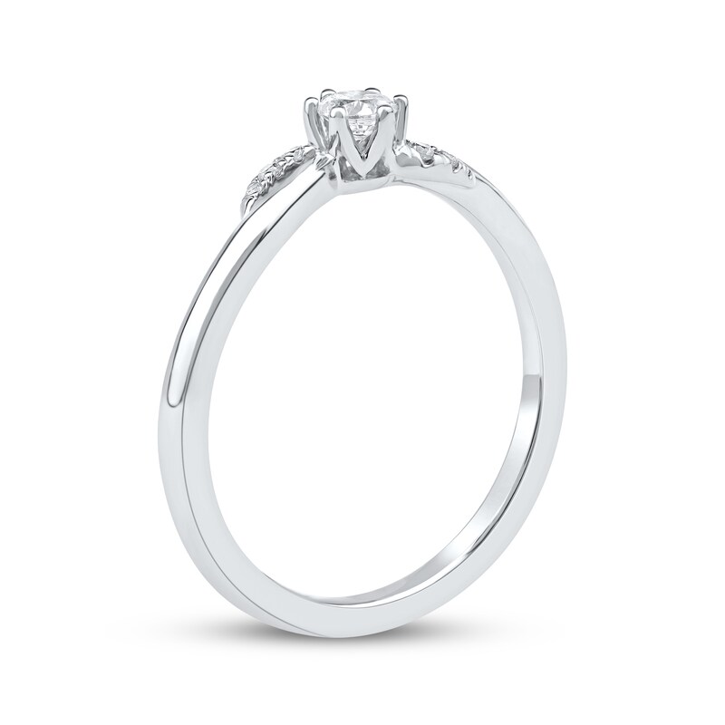Main Image 2 of KAY Lab-Grown diamonds Swirl Promise Ring 1/5 ct tw 10K White Gold