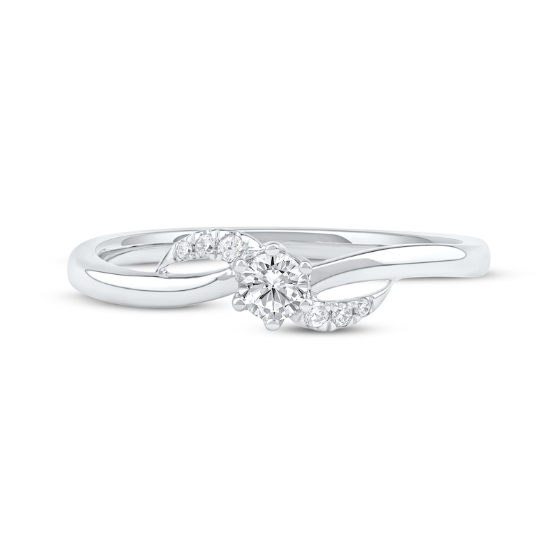 Main Image 3 of KAY Lab-Grown diamonds Swirl Promise Ring 1/5 ct tw 10K White Gold