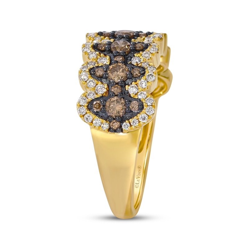 Main Image 2 of Le Vian Chocolate Waterfall Diamond Ring 1 ct tw 14K Honey Gold