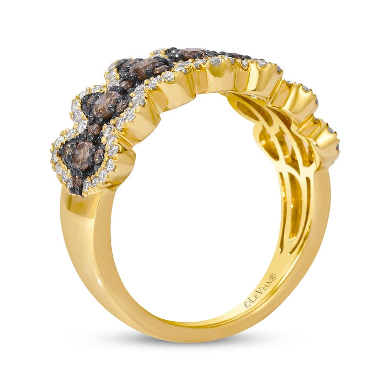 Main Image 3 of Le Vian Chocolate Waterfall Diamond Ring 1 ct tw 14K Honey Gold