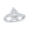 Thumbnail Image 1 of Multi-Diamond Pear-Shaped Promise Ring 1/5 ct tw Sterling Silver