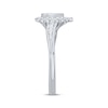 Thumbnail Image 2 of Multi-Diamond Pear-Shaped Promise Ring 1/5 ct tw Sterling Silver