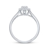 Thumbnail Image 3 of Multi-Diamond Pear-Shaped Promise Ring 1/5 ct tw Sterling Silver