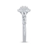 Thumbnail Image 2 of Diamond Double Cushion Halo Ring 1/4 ct tw Sterling Silver