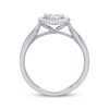 Thumbnail Image 3 of Diamond Halo Heart Ring 1/5 ct tw Sterling Silver