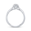 Thumbnail Image 3 of Multi-Diamond Oval Promise Ring 1/4 ct tw Sterling Silver