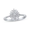 Thumbnail Image 1 of Diamond Starburst Frame Promise Ring 1/4 ct tw Sterling Silver