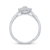 Thumbnail Image 3 of Diamond Starburst Frame Promise Ring 1/4 ct tw Sterling Silver