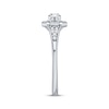 Thumbnail Image 2 of Diamond Octagon Frame Promise Ring 1/4 ct tw Sterling Silver