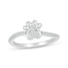 Thumbnail Image 1 of Diamond Paw Print Ring 1/6 ct tw Sterling Silver