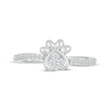 Thumbnail Image 4 of Diamond Paw Print Ring 1/6 ct tw Sterling Silver