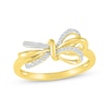 Thumbnail Image 1 of Diamond Overlapping Bow Ring 1/10 ct tw 10K Yellow Gold