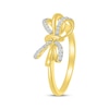 Thumbnail Image 2 of Diamond Overlapping Bow Ring 1/10 ct tw 10K Yellow Gold