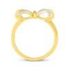 Thumbnail Image 3 of Diamond Overlapping Bow Ring 1/10 ct tw 10K Yellow Gold