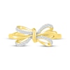 Thumbnail Image 4 of Diamond Overlapping Bow Ring 1/10 ct tw 10K Yellow Gold