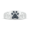 Thumbnail Image 4 of Black & White Diamond Paw Print Ring 1/20 ct tw Sterling Silver