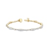 Thumbnail Image 1 of Memories Moments Magic Lab-Grown Diamond Three-Stone Bracelet 3 ct tw 14K Yellow Gold 7&quot;