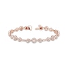 Thumbnail Image 1 of Memories Moments Magic Lab-Grown Diamond Three-Stone Halo Bracelet 2 ct tw 14K Rose Gold 7&quot;