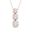 Thumbnail Image 1 of Memories Moments Magic Lab-Grown Diamond Three-Stone Vertical Necklace 1-1/2 ct tw 14K Rose Gold 18"