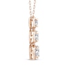 Thumbnail Image 2 of Memories Moments Magic Lab-Grown Diamond Three-Stone Vertical Necklace 1-1/2 ct tw 14K Rose Gold 18"