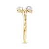 Thumbnail Image 2 of Threads of Love Pear-Shaped Lab-Grown Diamond Bypass Ring 1/2 ct tw 14K Yellow Gold