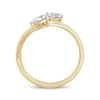 Thumbnail Image 3 of Threads of Love Pear-Shaped Lab-Grown Diamond Bypass Ring 1/2 ct tw 14K Yellow Gold