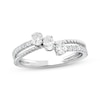 Thumbnail Image 1 of Memories Moments Magic Oval-Cut Lab-Grown Diamond Three-Stone Ring 1/2 ct tw 10K White Gold
