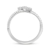 Thumbnail Image 2 of Memories Moments Magic Oval-Cut Lab-Grown Diamond Three-Stone Ring 1/2 ct tw 10K White Gold