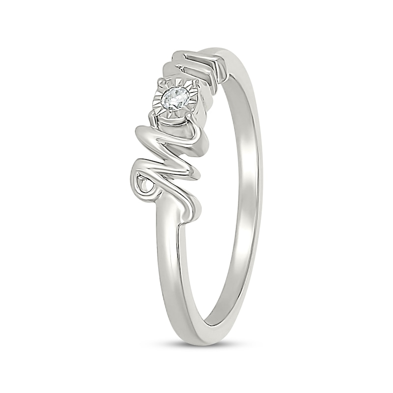 Main Image 2 of &quot;Mom Diamond Accent Ring Sterling Silver