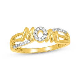 Diamond "Mom" Ring 1/10 ct tw 10K Yellow Gold
