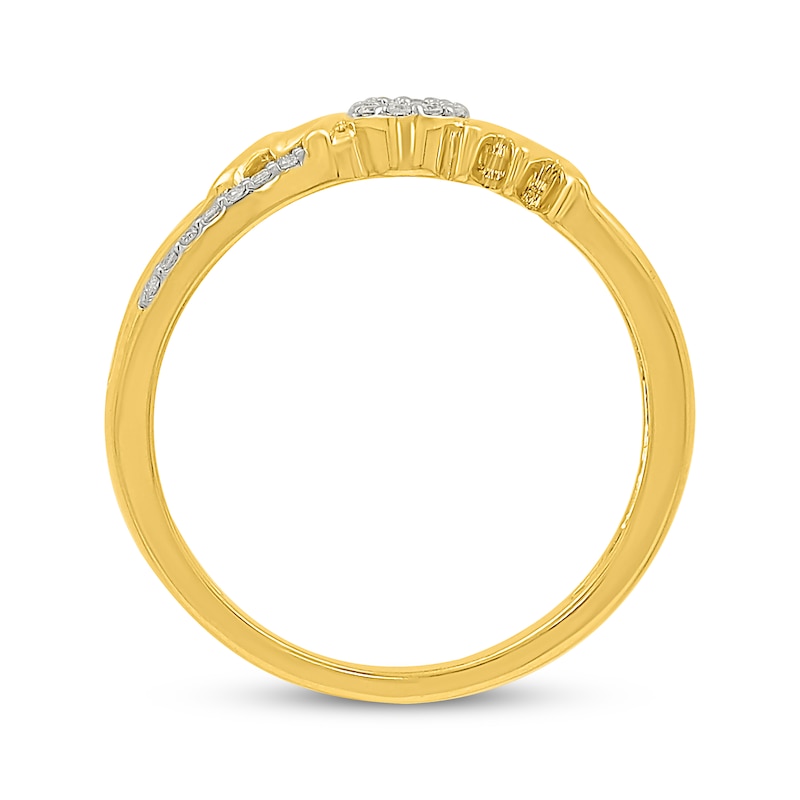Main Image 3 of Diamond &quot;Mom&quot; Ring 1/10 ct tw 10K Yellow Gold